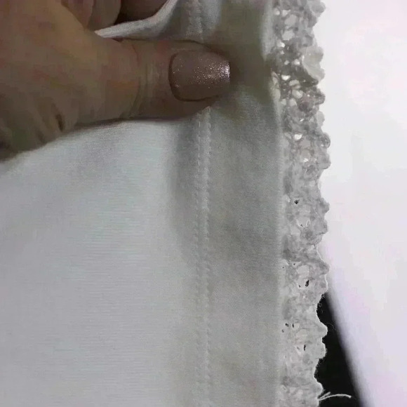 White Stag Woman Size 3XL White button down top lace detail sleeves 26 - 28W - Picture 2 of 10